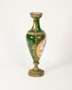 Decorative French porcelain and bronze vase