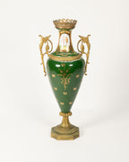 Decorative French porcelain and bronze vase