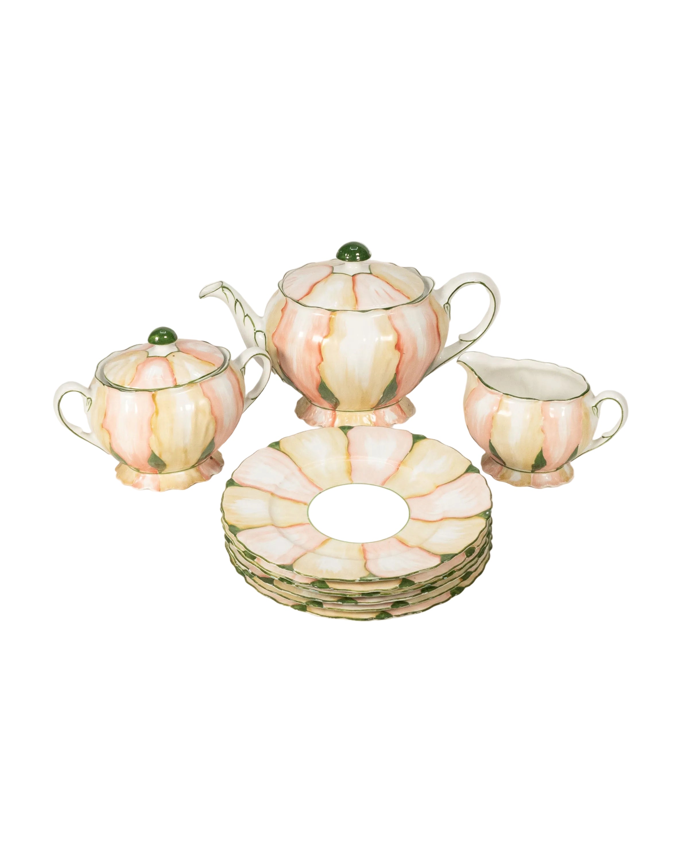 Fine porcelain tea and appetizer set