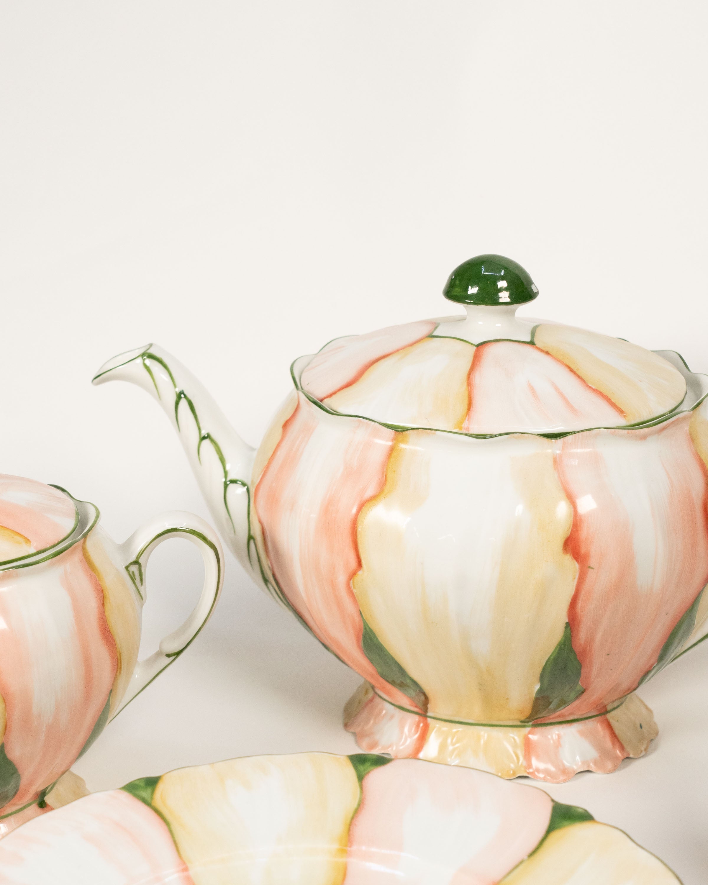 Fine porcelain tea and appetizer set