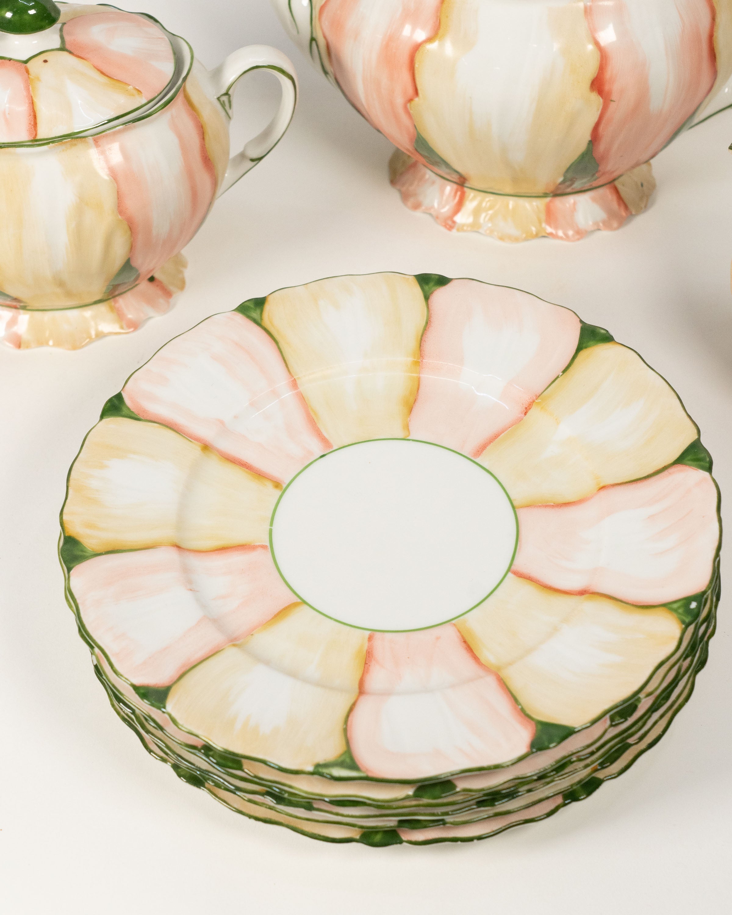 Fine porcelain tea and appetizer set