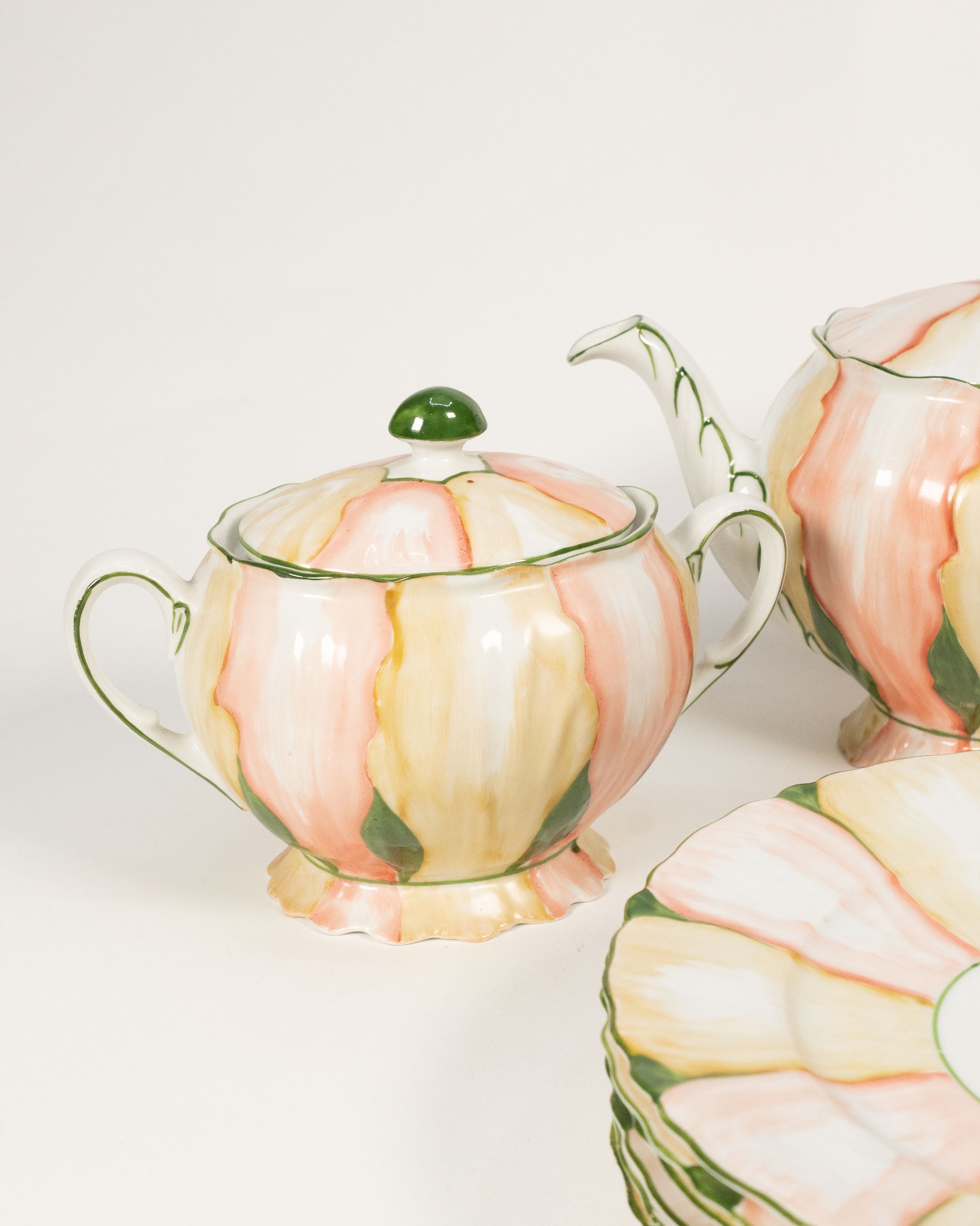 Fine porcelain tea and appetizer set