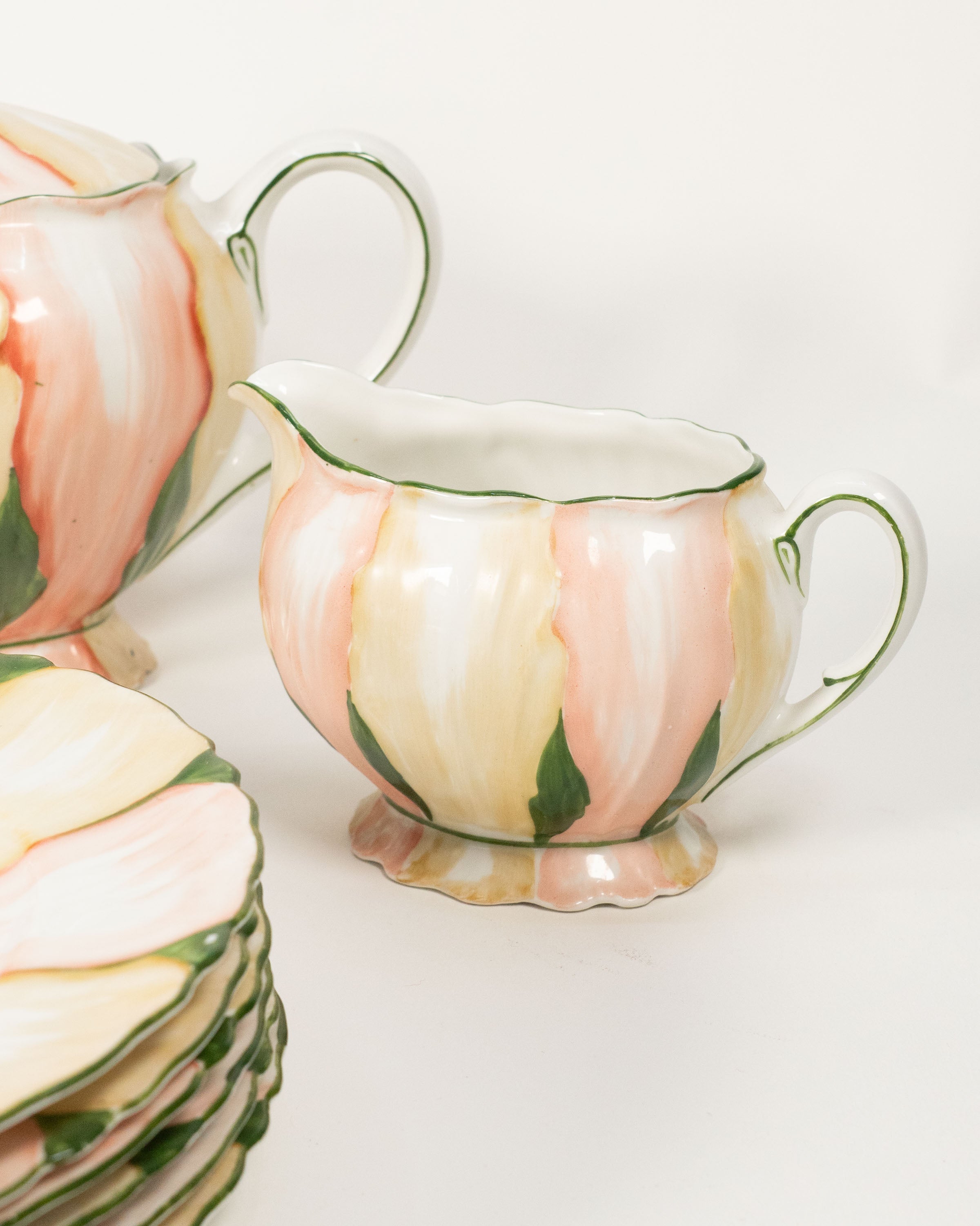 Fine porcelain tea and appetizer set