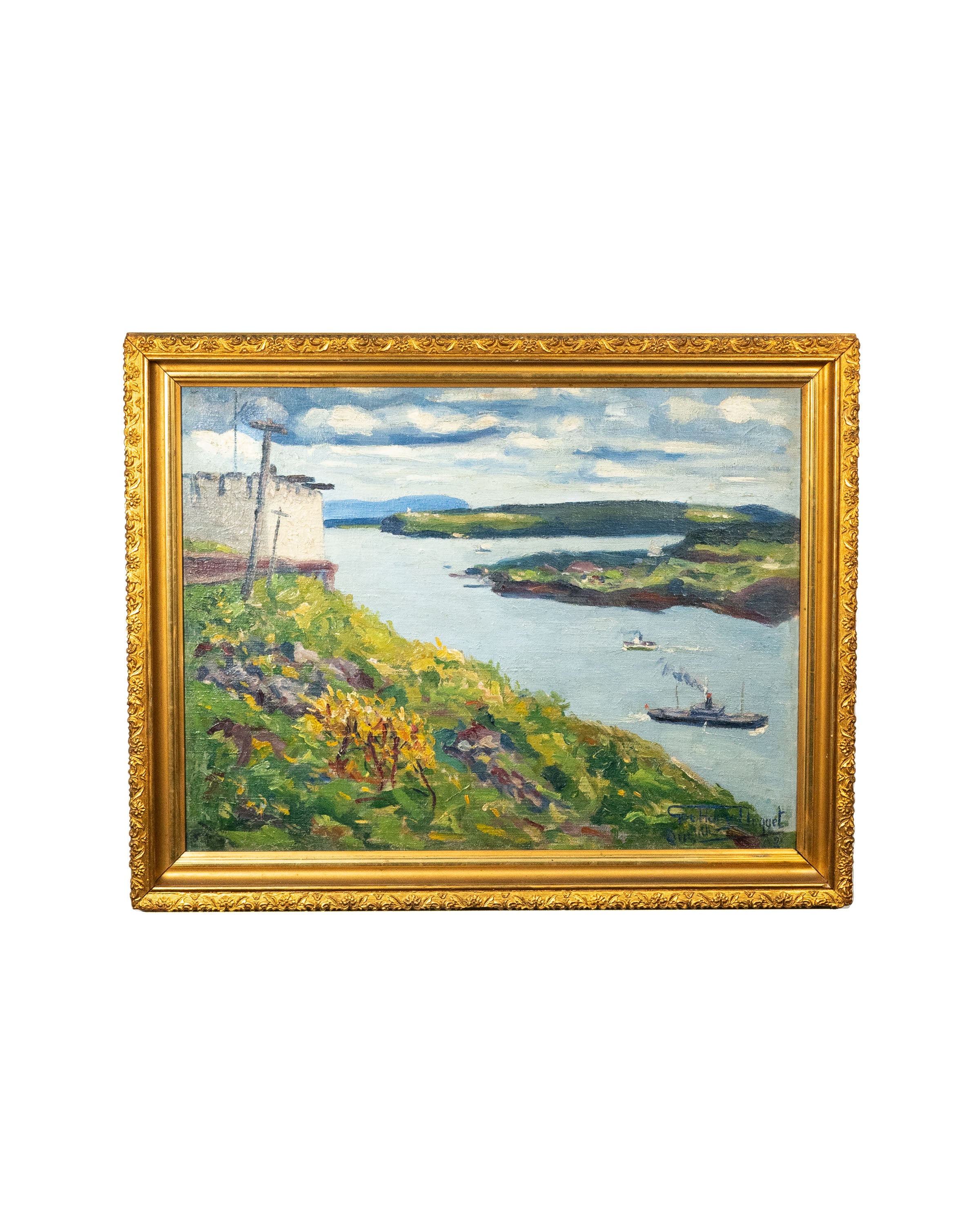 Saint Lawrence River Quebec 1909 - Oil by Georges-Henri Duquet