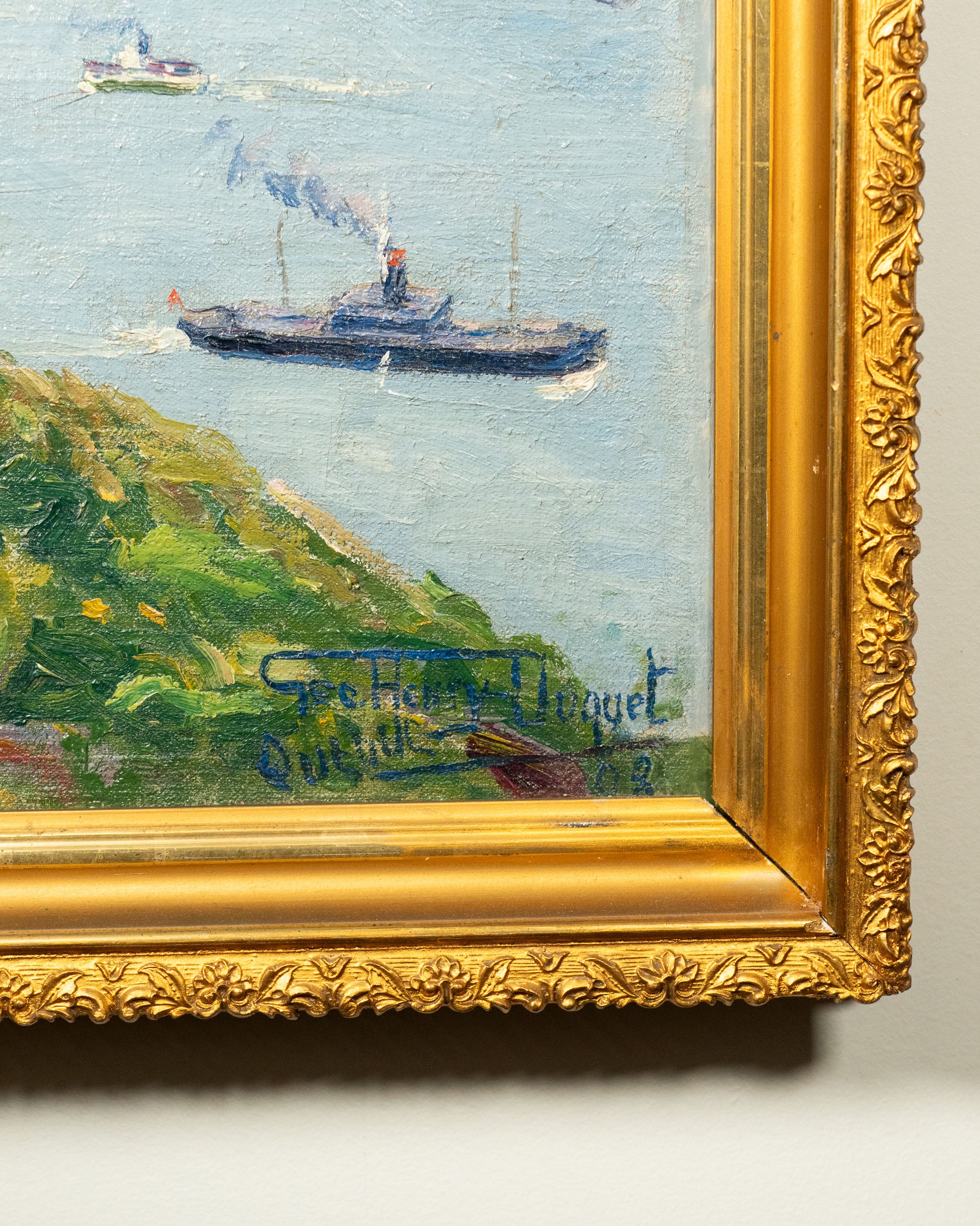Saint Lawrence River Quebec 1909 - Oil by Georges-Henri Duquet