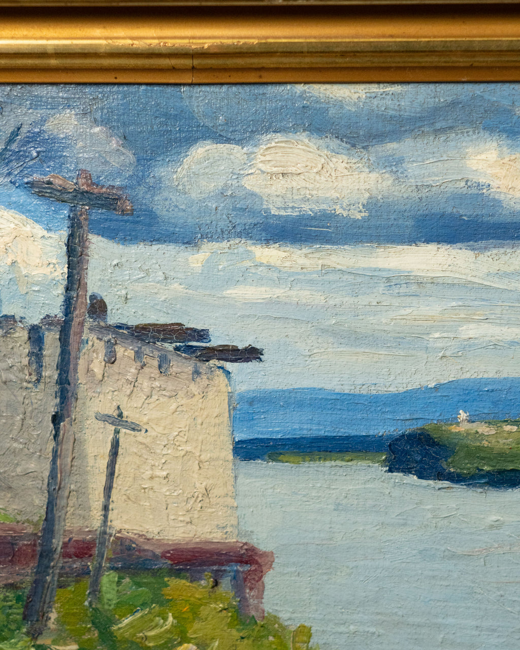Fleuve Saint-Laurent Québec 1909 - Huile par Georges-Henri Duquet