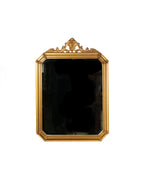 Miroir octogonal doré - verre biseauté ancien