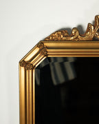 Miroir octogonal doré - verre biseauté ancien
