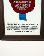 Affiche publicitaire sur verre - London & Lancashire Insurance Co.