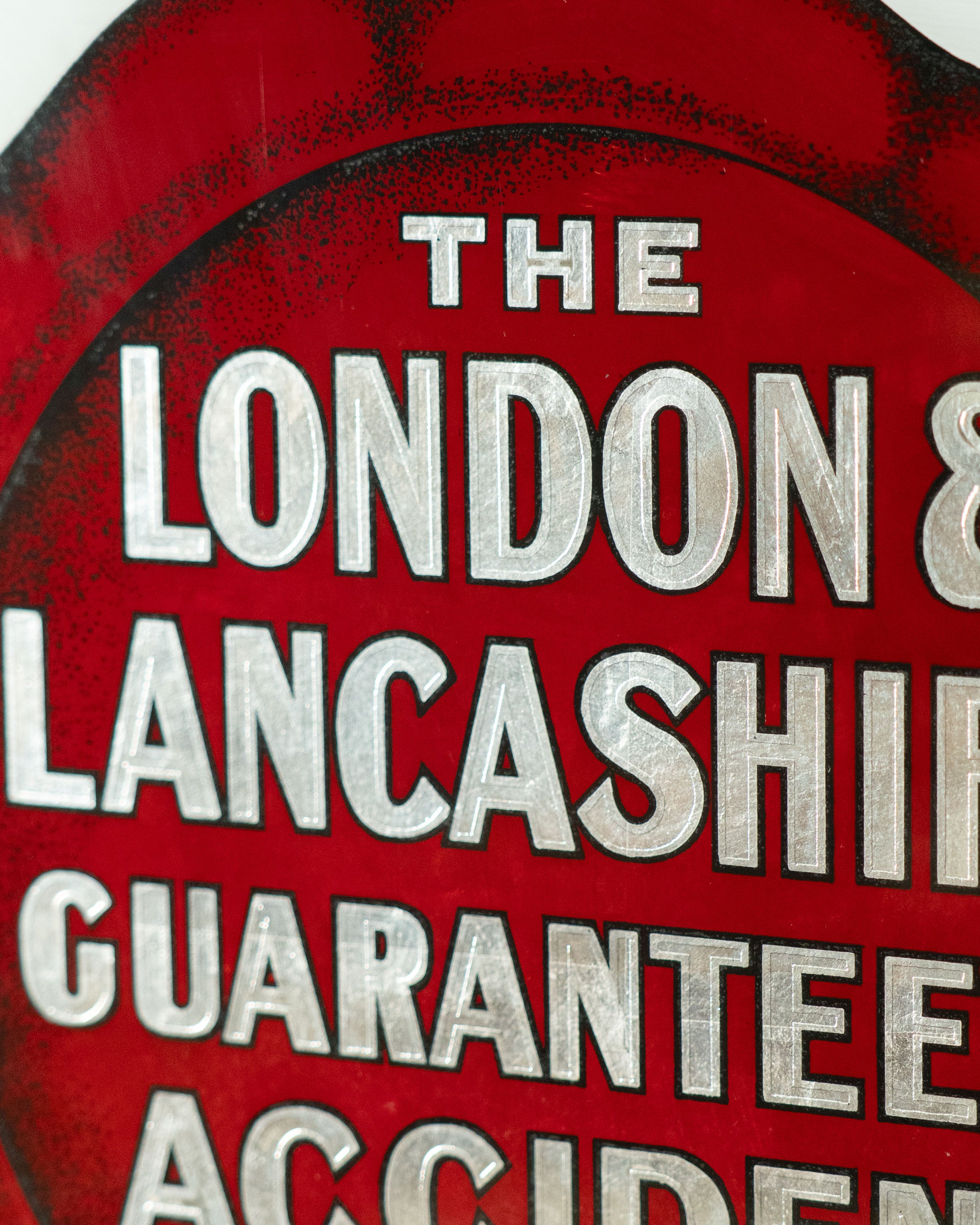 Affiche publicitaire sur verre - London & Lancashire Insurance Co.
