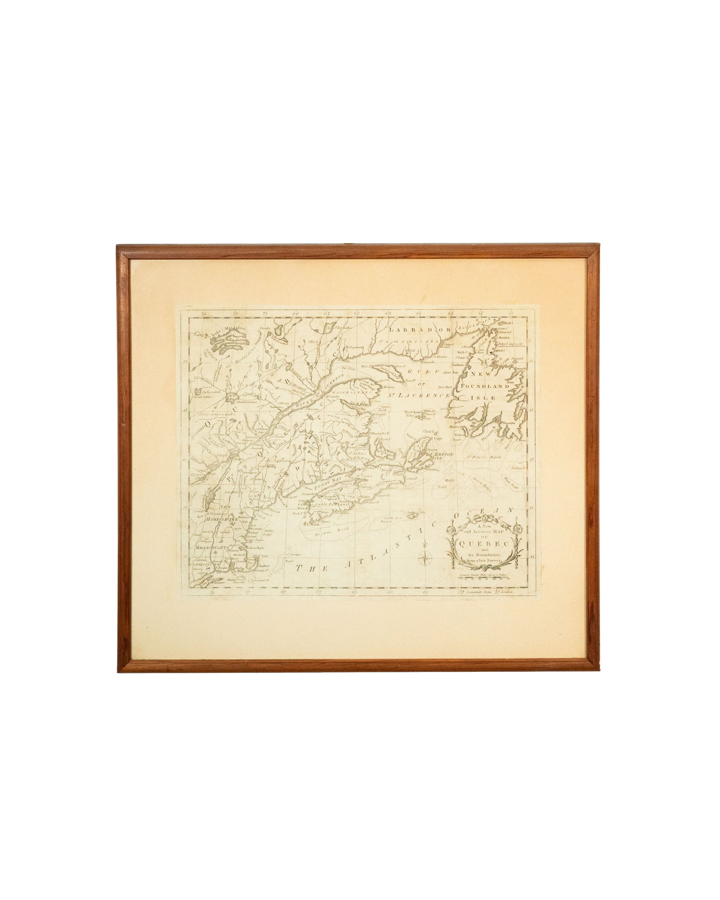 Carte Province de Québec par Thomas Kitchin - Londres, 1781