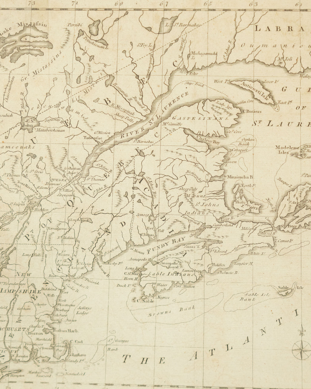 Carte Province de Québec par Thomas Kitchin - Londres, 1781
