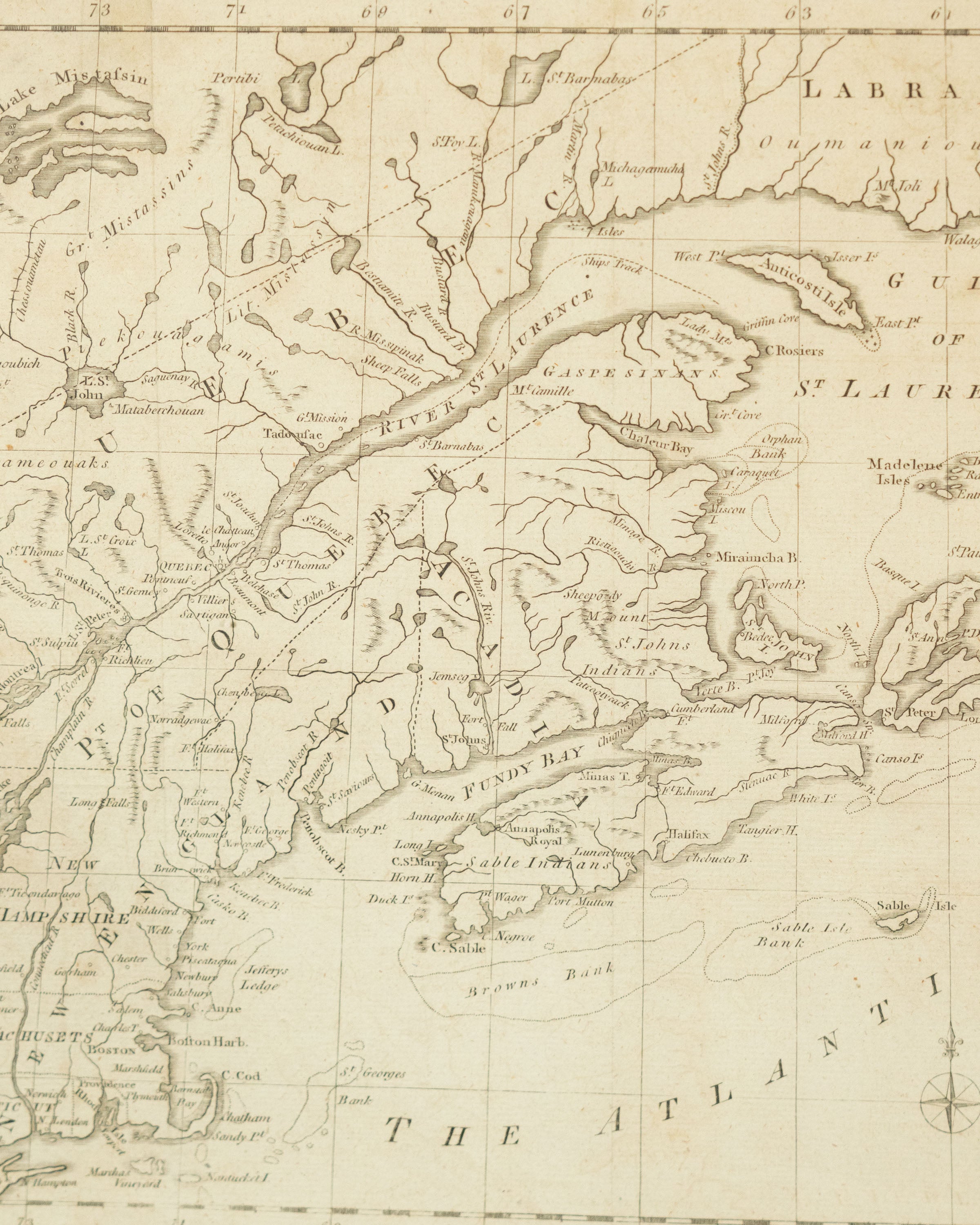 Carte Province de Québec par Thomas Kitchin - Londres, 1781