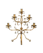 Grand chandelier de style Baroque en métal doré