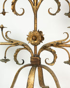 Grand chandelier de style Baroque en métal doré