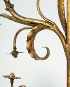 Grand chandelier de style Baroque en métal doré
