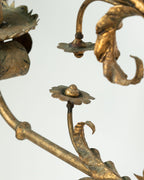 Grand chandelier de style Baroque en métal doré