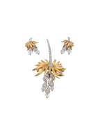 Ensemble de bijoux floraux deux tons - Marcel Boucher