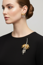Two-tone floral jewelry set - Marcel Boucher