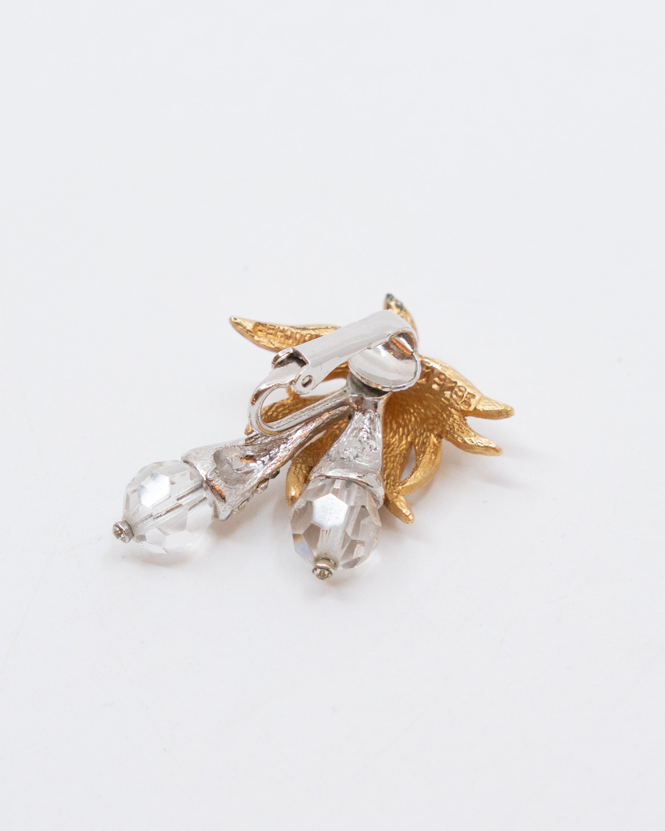 Ensemble de bijoux floraux deux tons - Marcel Boucher
