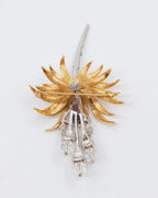 Ensemble de bijoux floraux deux tons - Marcel Boucher