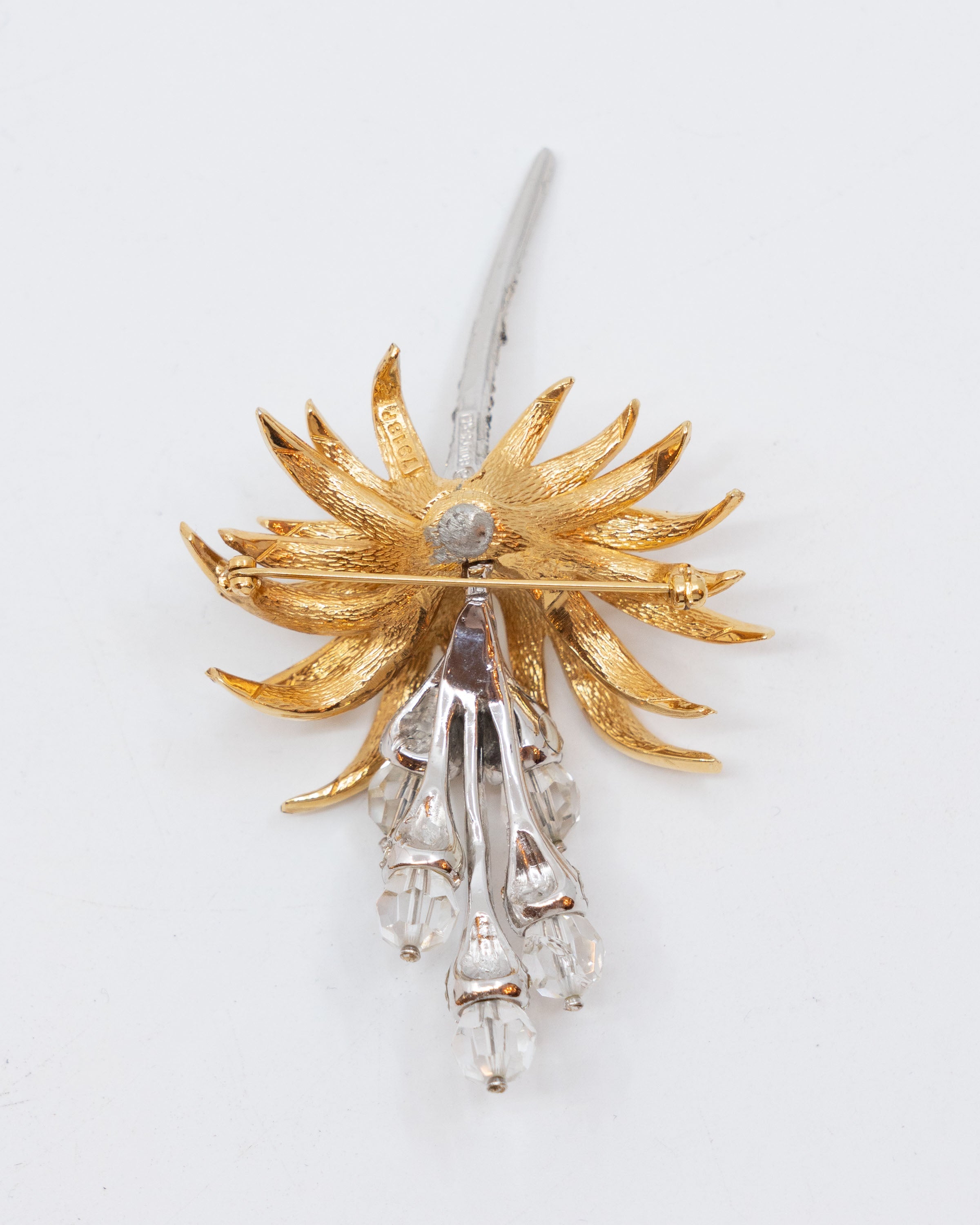 Ensemble de bijoux floraux deux tons - Marcel Boucher