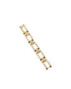 Bracelet doré vintage à mailles large - Monet vers 1960