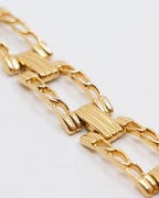 Bracelet doré vintage à mailles large - Monet vers 1960