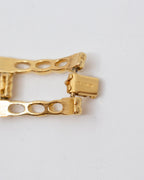 Bracelet doré vintage à mailles large - Monet vers 1960