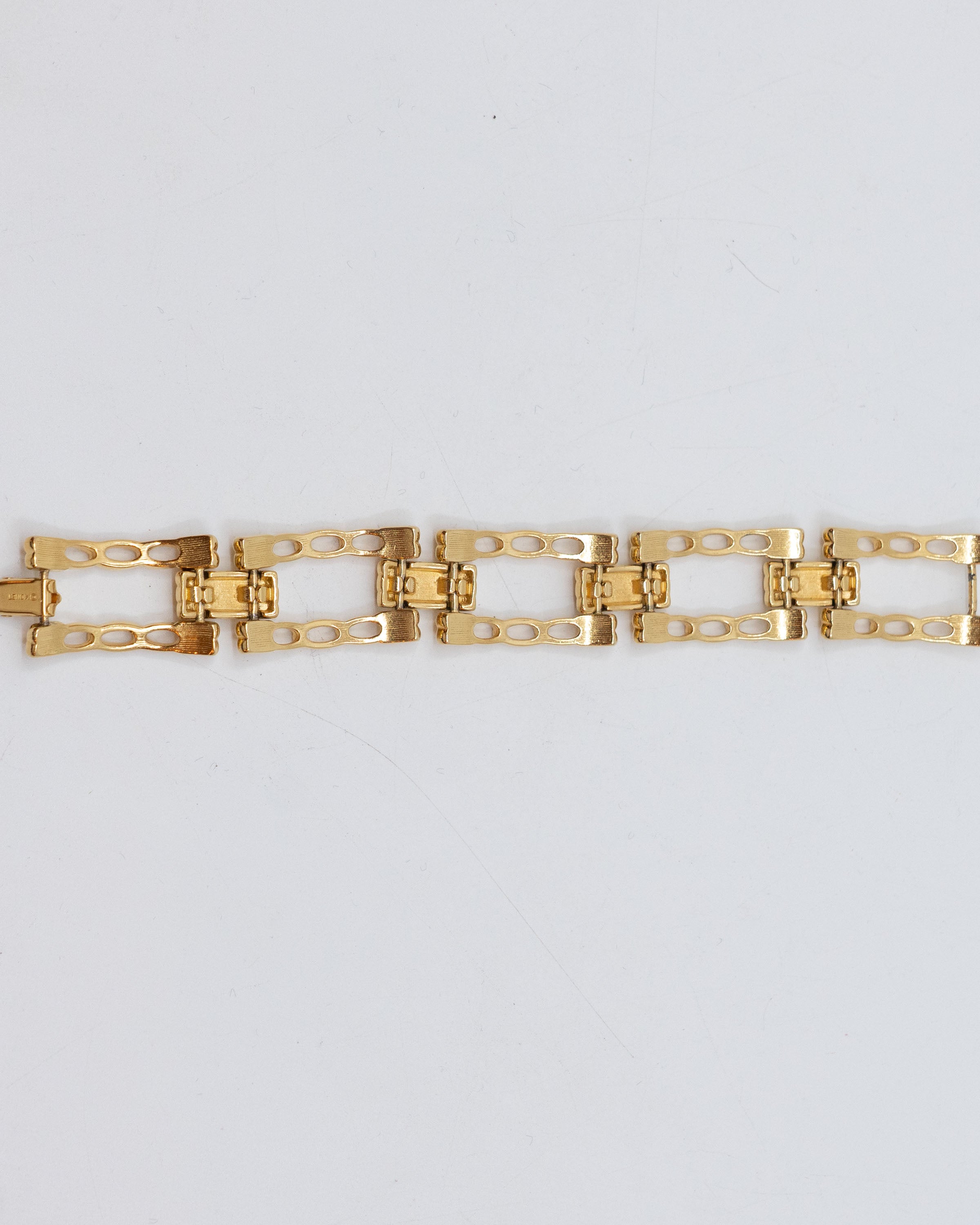 Bracelet doré vintage à mailles large - Monet vers 1960