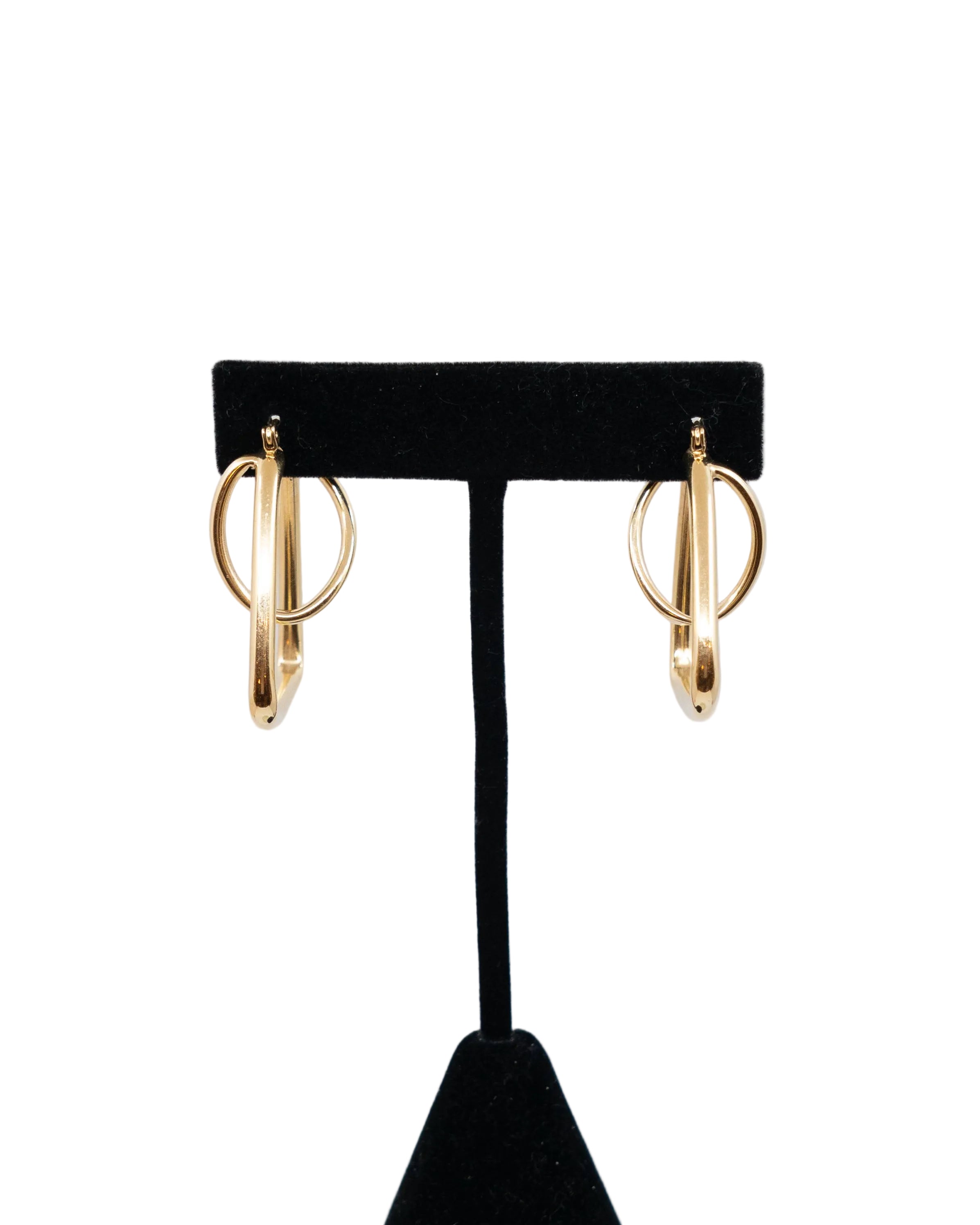 Boucles d'oreille entrelacées - or jaune 14k