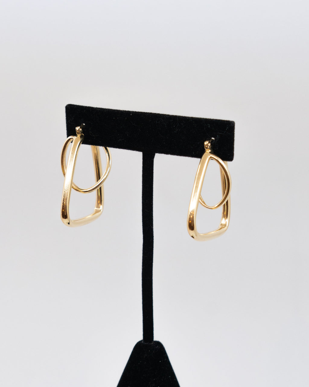 Boucles d'oreille entrelacées - or jaune 14k