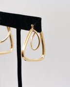 Boucles d'oreille entrelacées - or jaune 14k