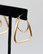 Boucles d'oreille entrelacées - or jaune 14k