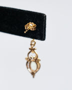 Boucles d'oreilles pendantes - opales et or 14k