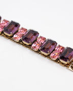 Bracelet vintage rose et violet - Coro vers 1950