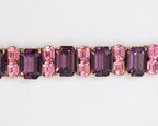 Bracelet vintage rose et violet - Coro vers 1950