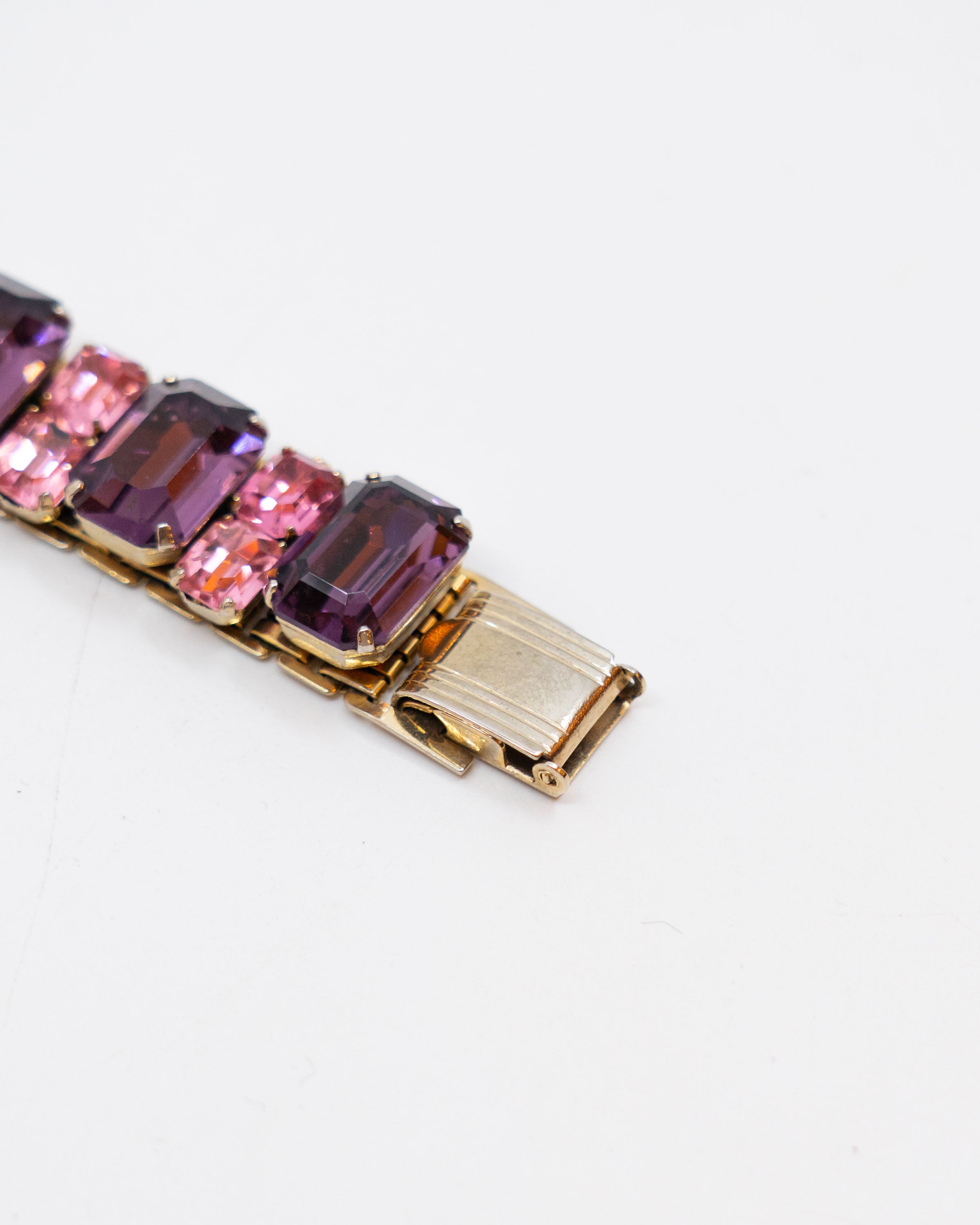 Bracelet vintage rose et violet - Coro vers 1950