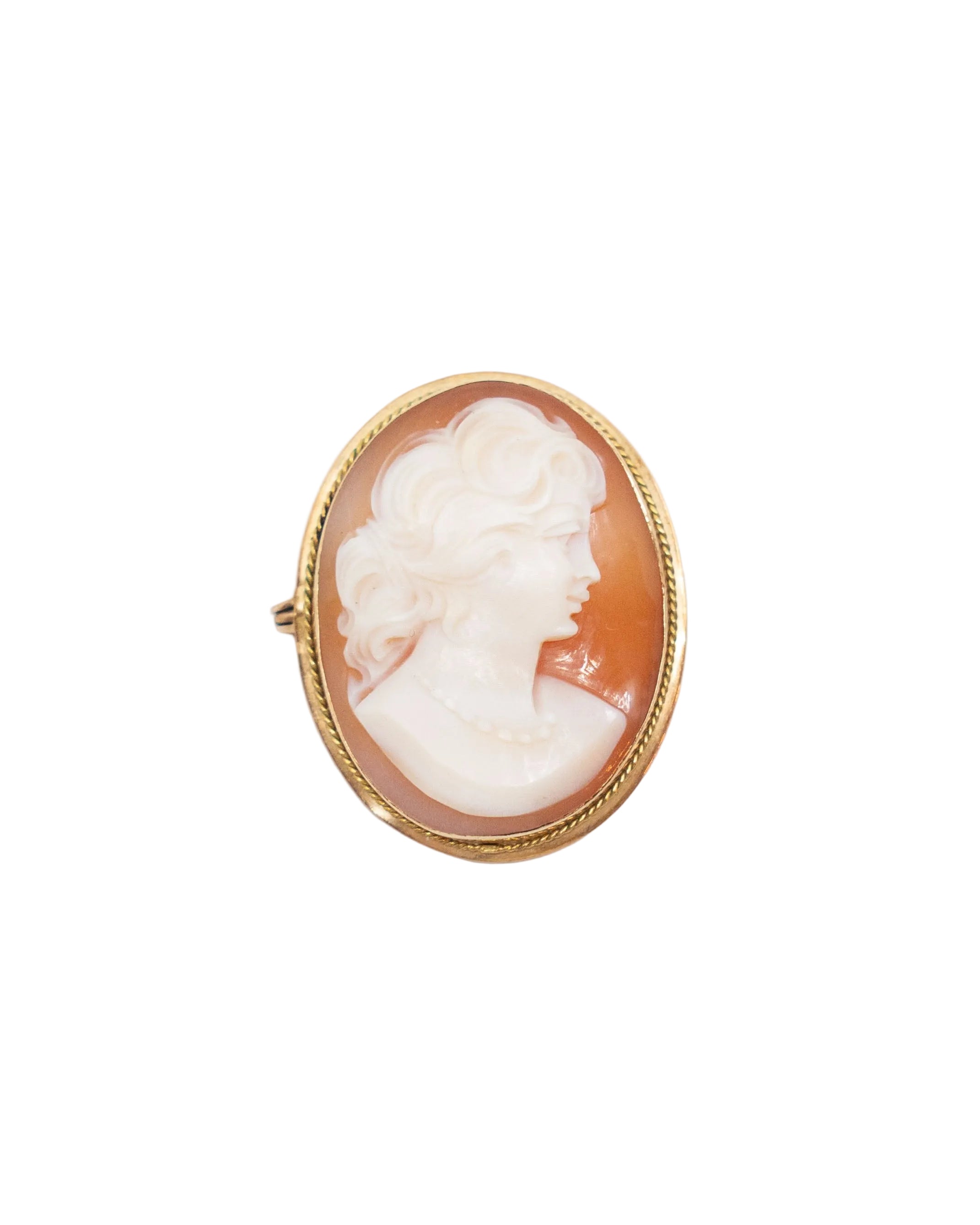 Broche pendentif camée - or 18k