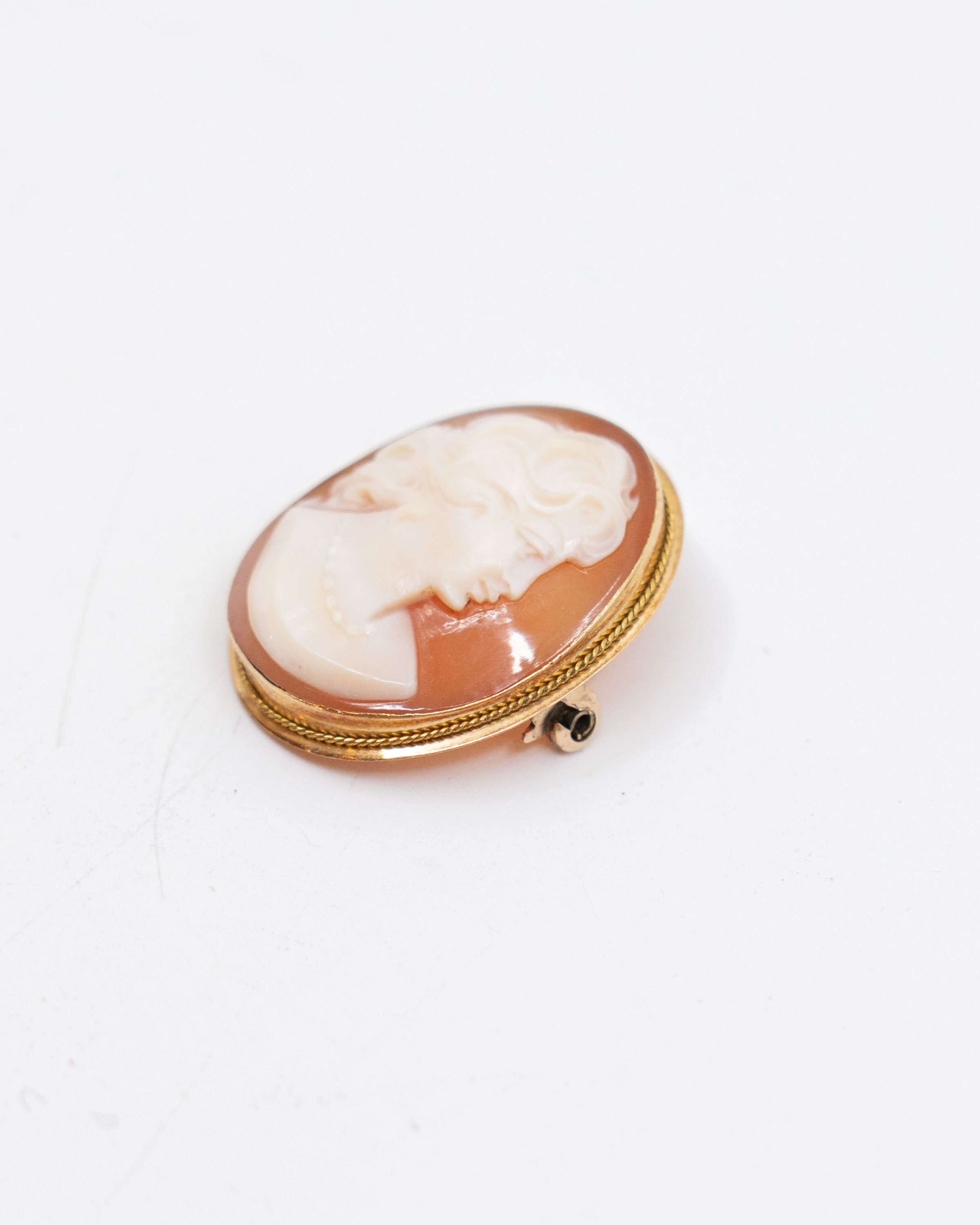 Broche pendentif camée - or 18k