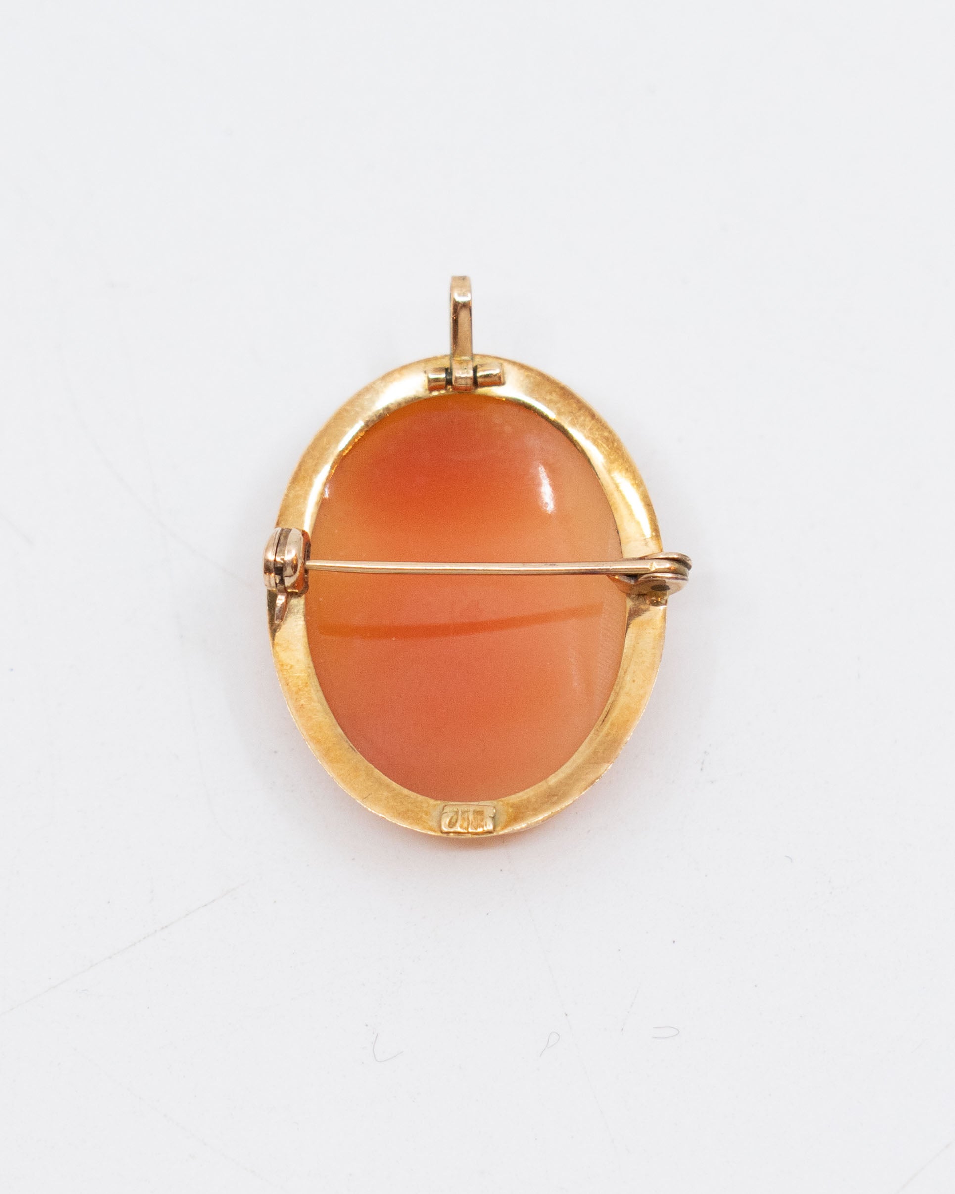 Broche pendentif camée - or 18k