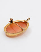 Broche pendentif camée - or 18k