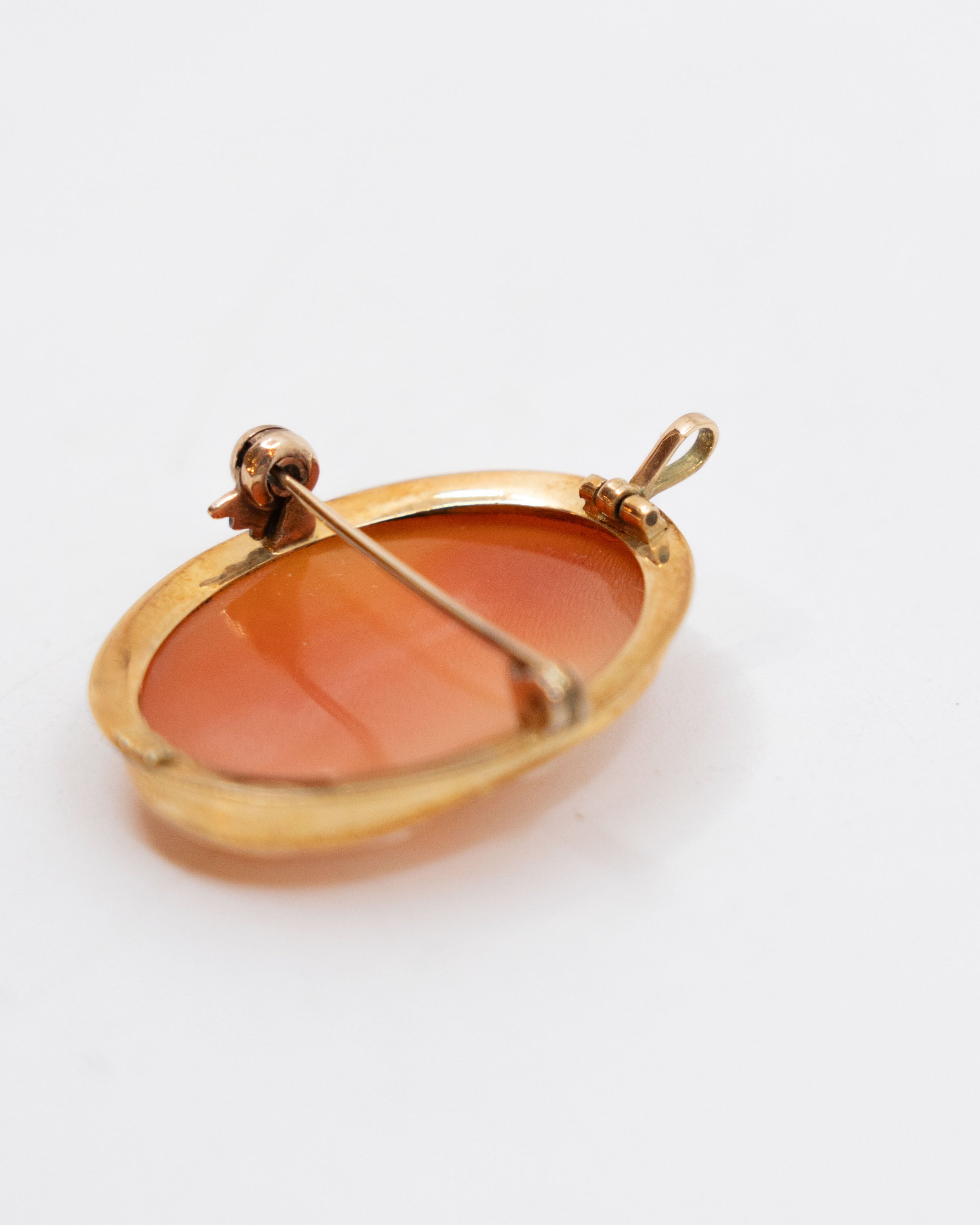Broche pendentif camée - or 18k