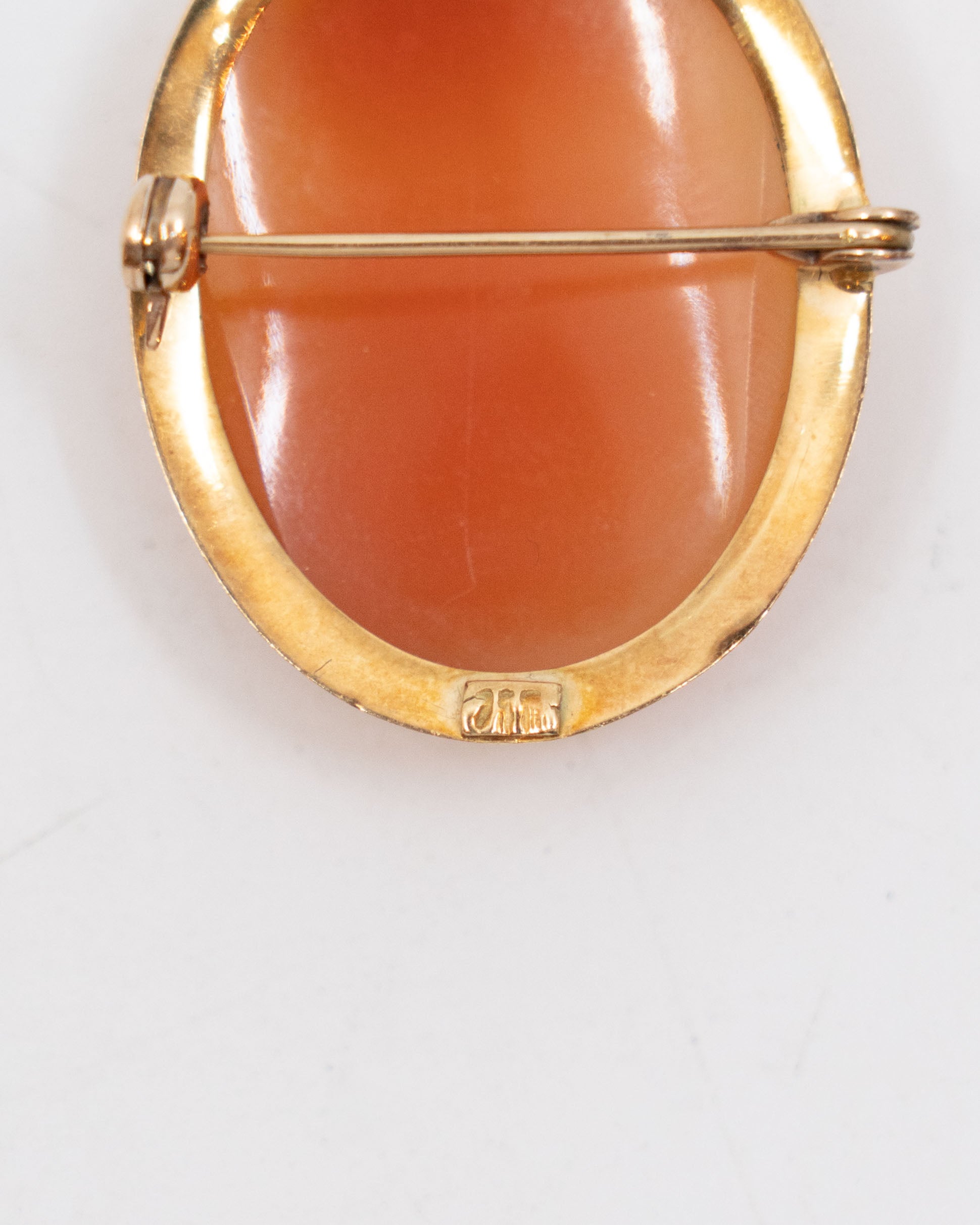 Broche pendentif camée - or 18k