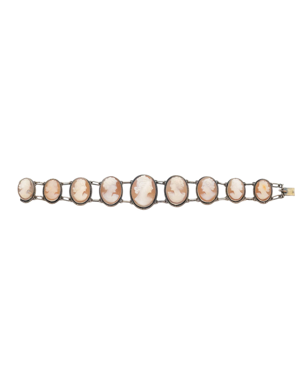 Bracelet à camées sur argent - Italie vers 1950