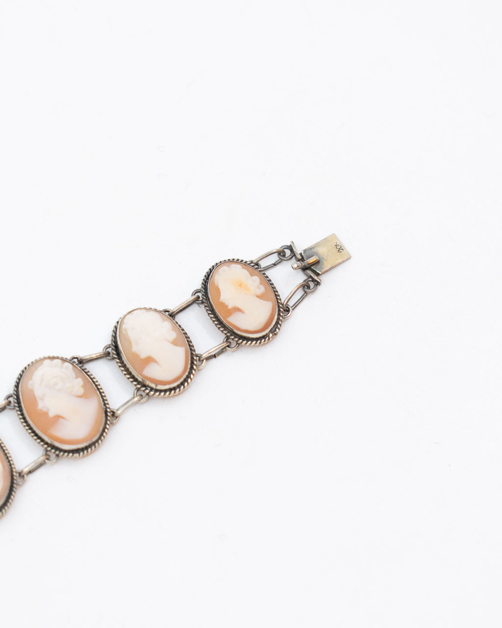 Bracelet à camées sur argent - Italie vers 1950
