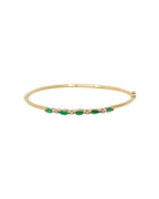 Bracelet or 14k - Émeraudes et diamants