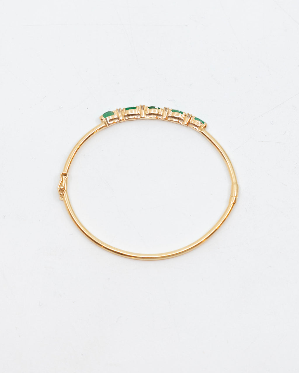Bracelet or 14k - Émeraudes et diamants