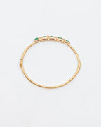 Bracelet or 14k - Émeraudes et diamants