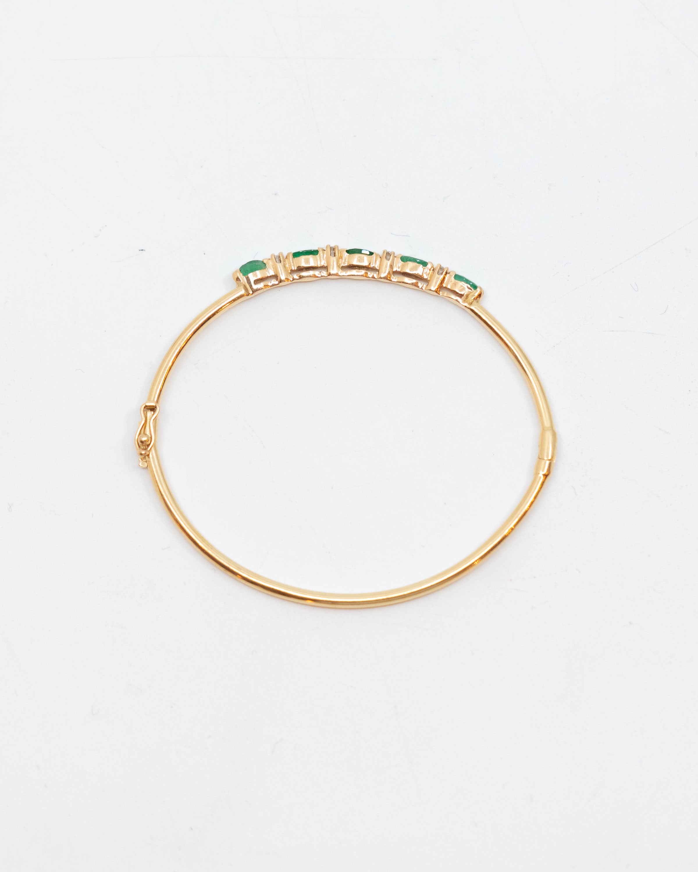 Bracelet or 14k - Émeraudes et diamants